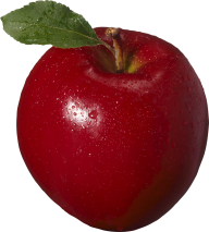 Apple png with water drops