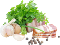 Bacon png with coriander leaves