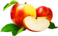 Full and Sliced Apple Fruit Png