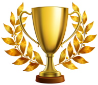 Golden Trophy Cup Png With Golden Leaves