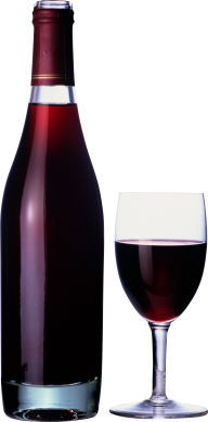 grape wine bottel with glass  free png download
