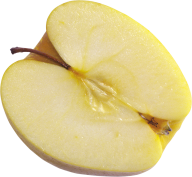 Half Sliced Yellow Apple Png Free Download