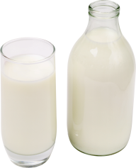 milk bottel & glass  free png download