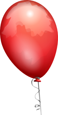 Red Balloon with Stick Png