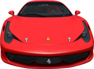 Red Ferrari Front look Png Image Download