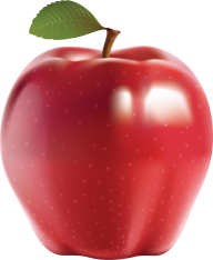 Red Png Apple with white dots