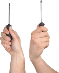 Screwdriver With Hand Png Image