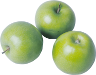 Three Green Apples For Clipart
