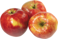 Three Red Apples Png
