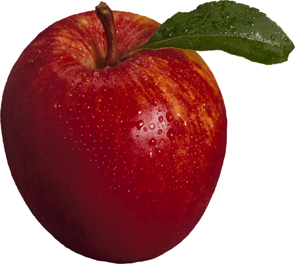 Apple png with rain drops