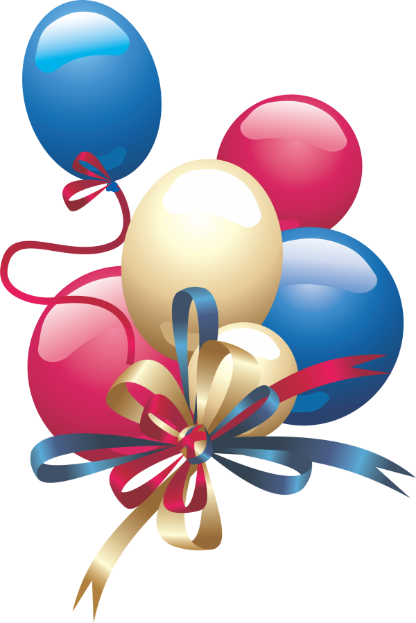 Balloons png with Ribbon Knotted