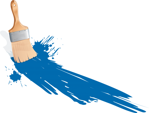 blue paint brush free clipart download