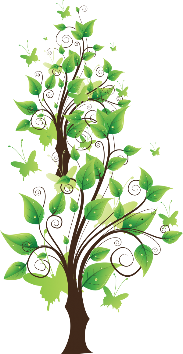 Clipart Butterfly Tree