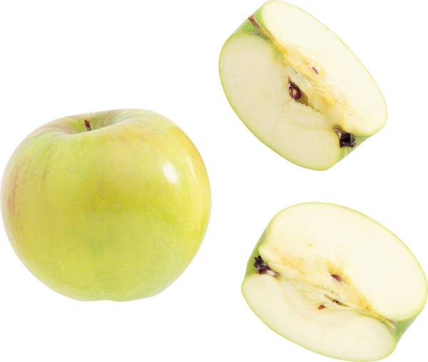 Cutted Green Apple Png