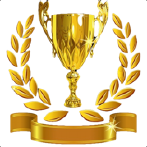 Golden Cup Png Trophy With Golden Leaves Icon