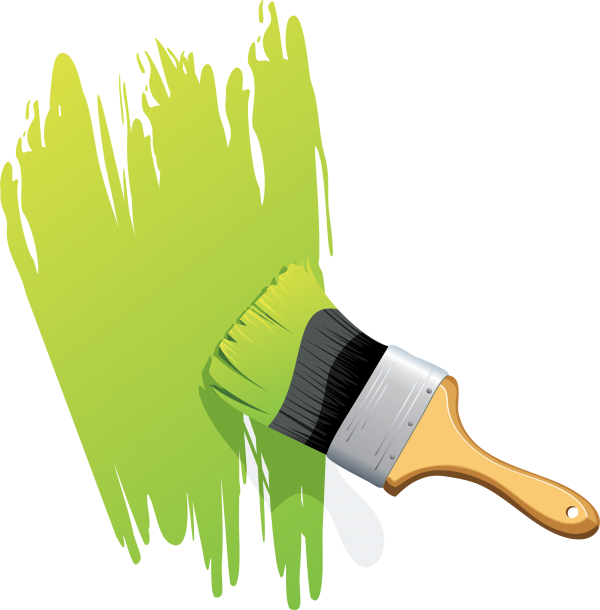 green paint brush free clipart download