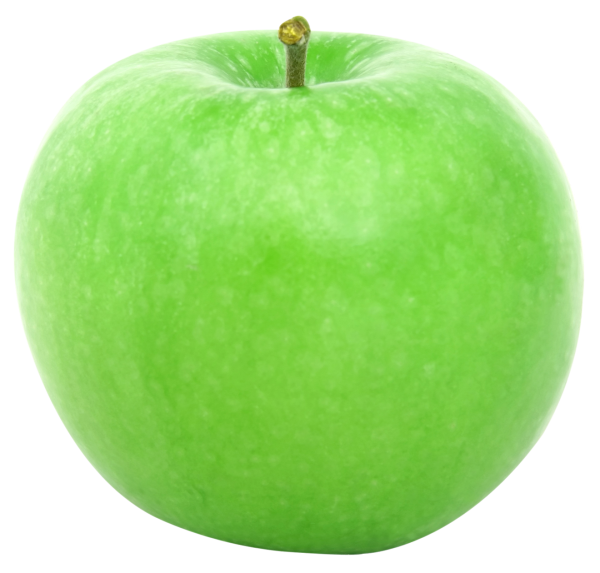 Green Round Apple Side View