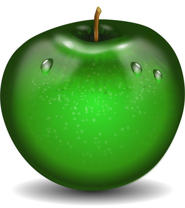 Photoshop drawn apple in png