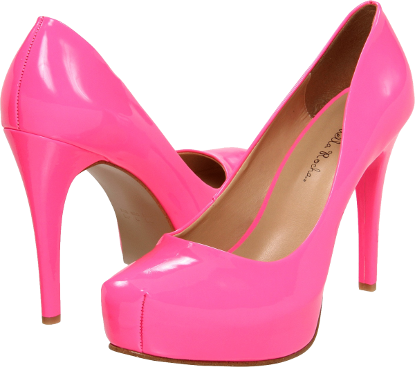 Pink Women png Shoe with high heals