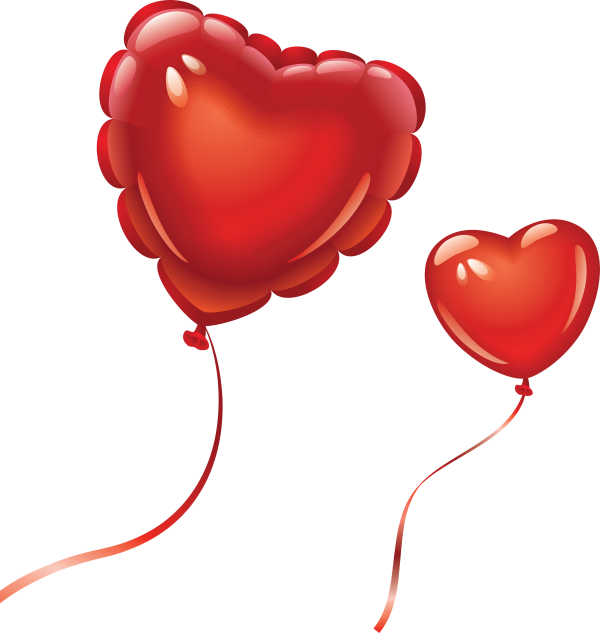 Red Heart Shape Balloon Clipart