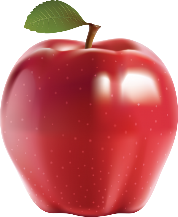 Red Png Apple with white dots