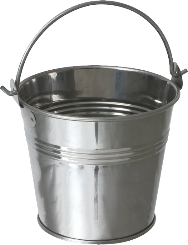 silver handel bucket free png download