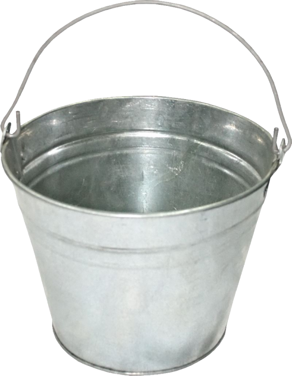 small silver bucket free png download