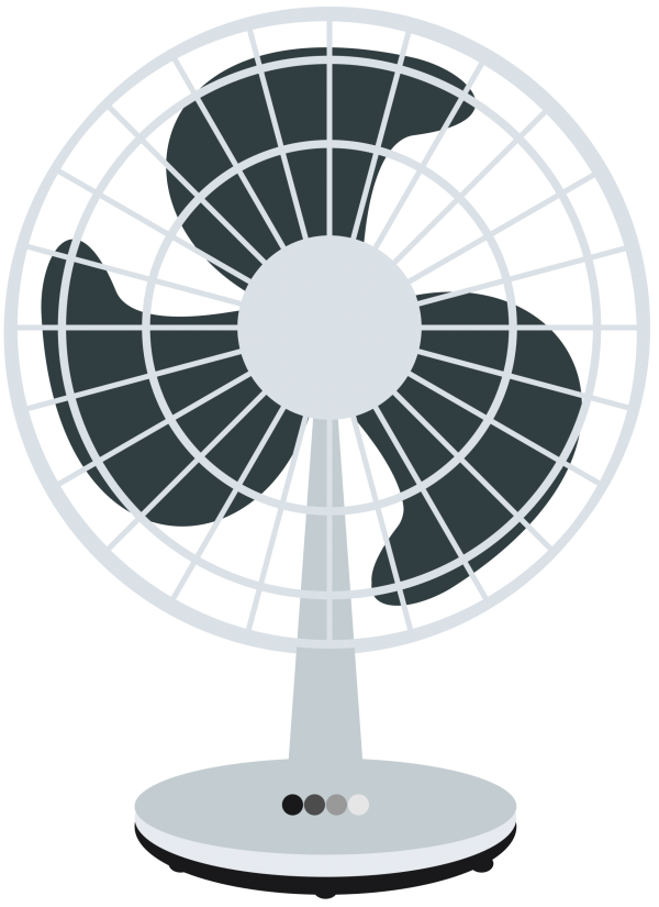 table fan clipart black and white
