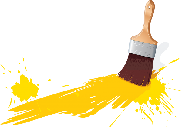 yellow paint brush free clipart download